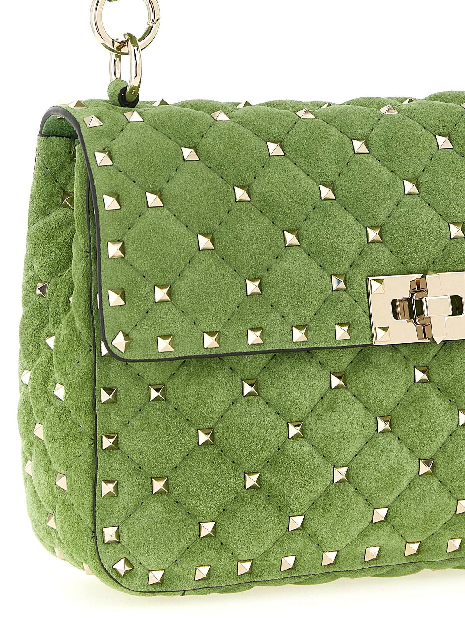Valentino Garavani Zweifarbige Schultertasche aus Kalbsleder