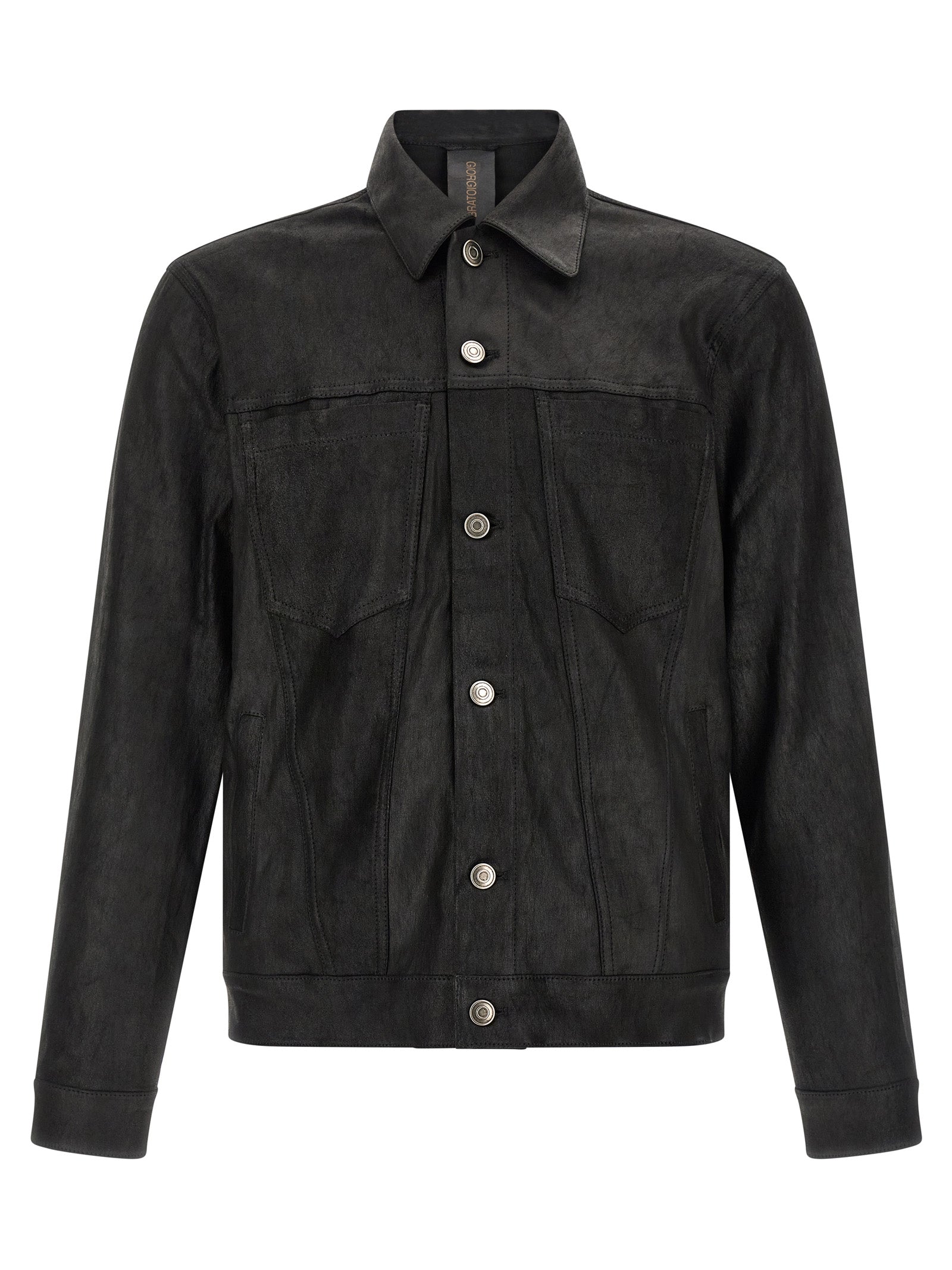 GIORGIO BRATO Schwarze Lammlederjacke