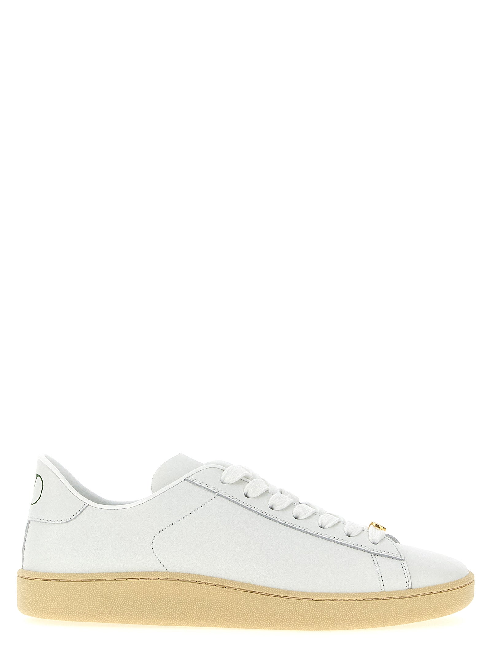 Valentino Garavani Weiße Kalbsleder Low-Top-Sneaker