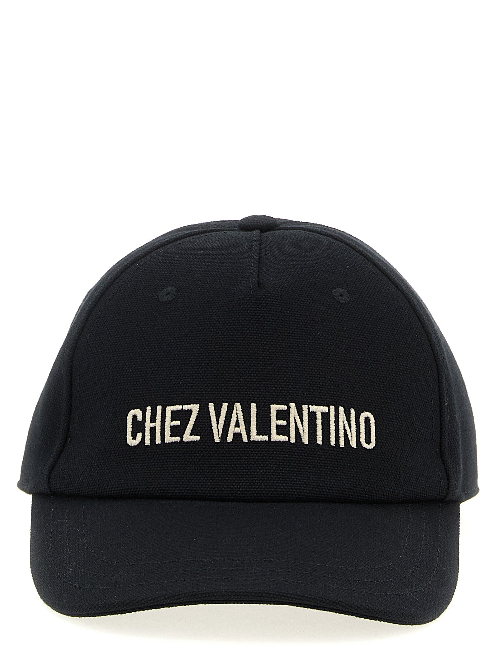 Valentino Garavani Schwarze Baumwollkappe (Baseball Cap)