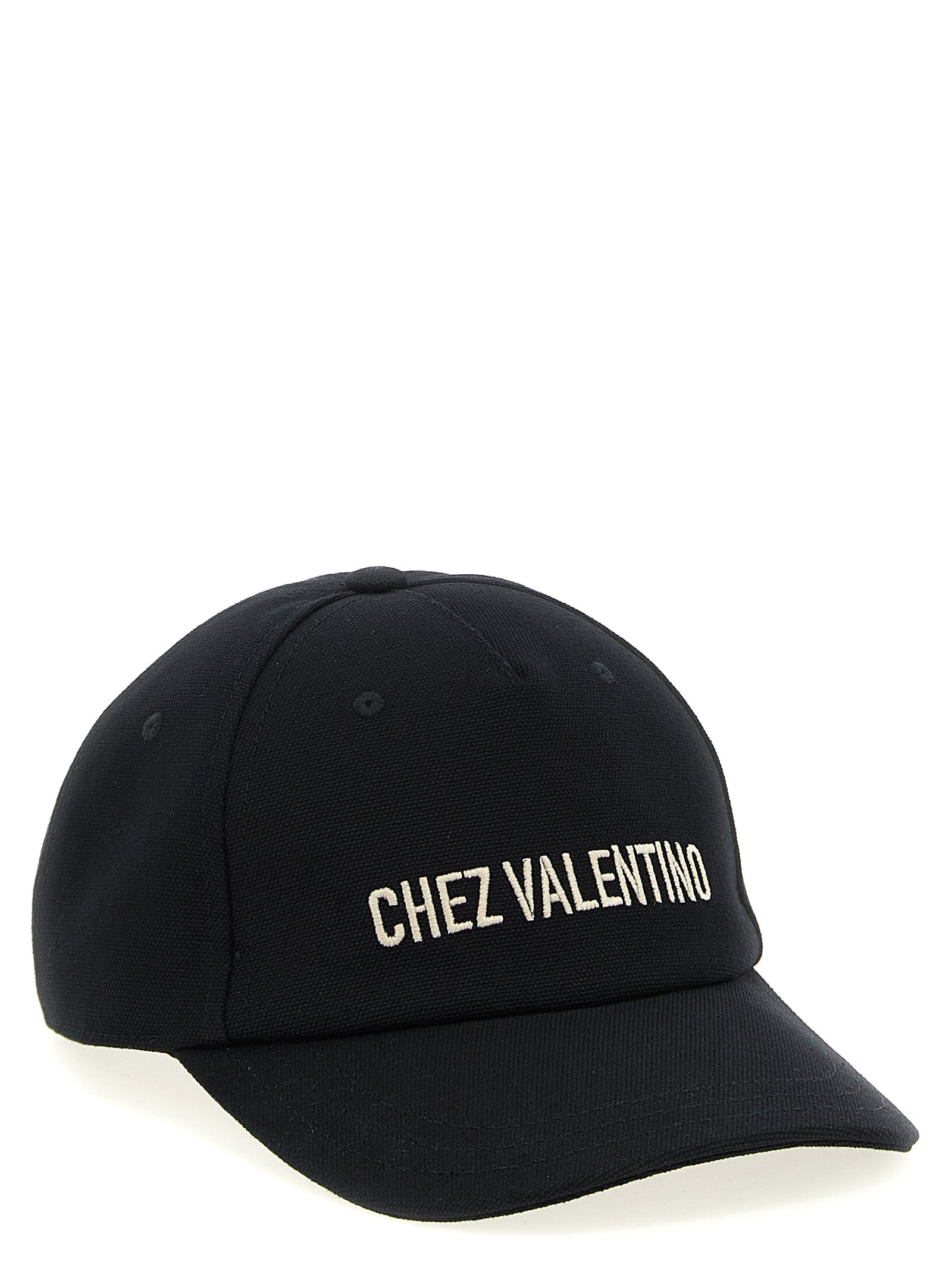 Valentino Garavani Schwarze Baumwollkappe (Baseball Cap)