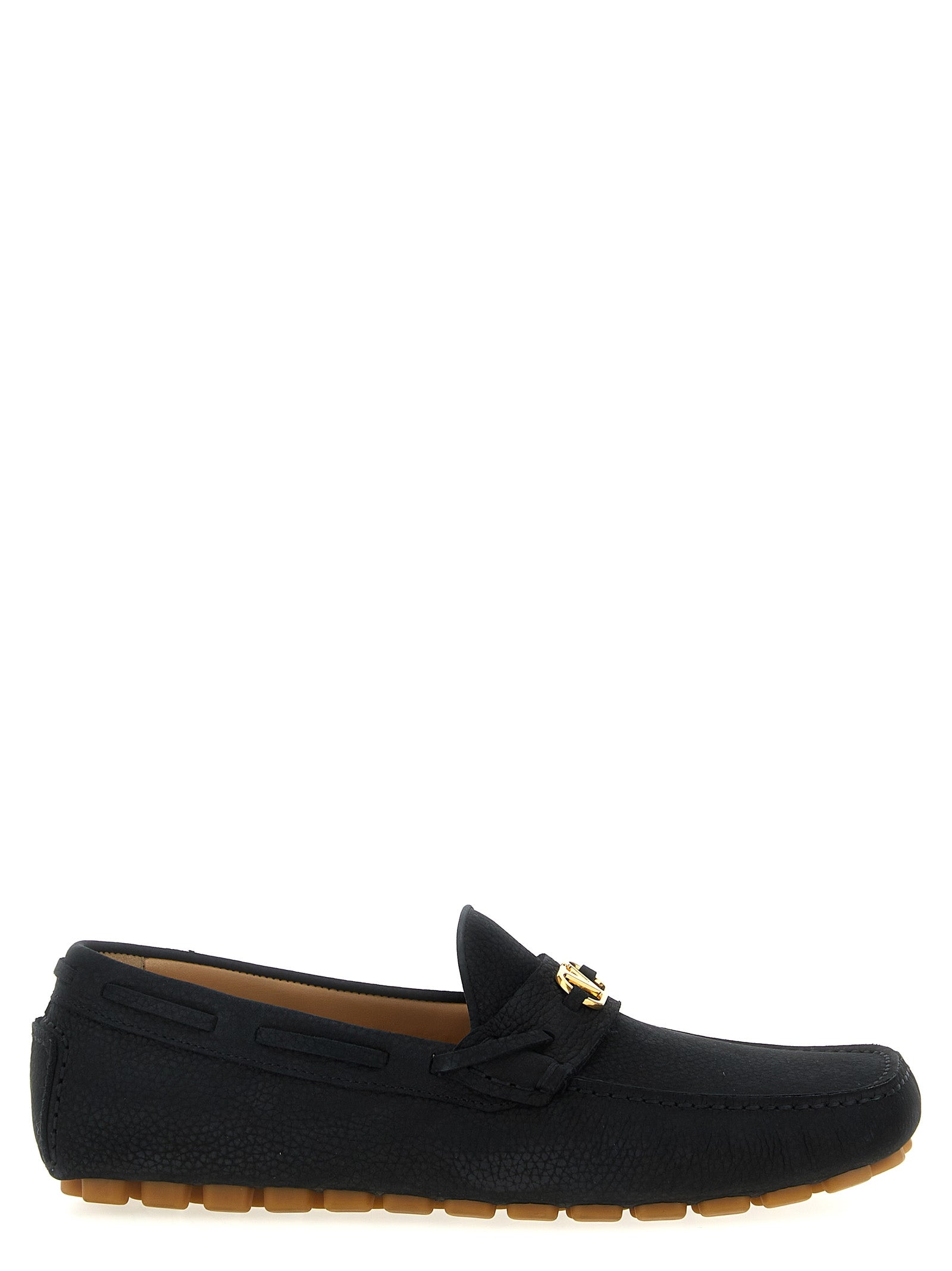 Valentino Garavani Schwarze Loafer aus Kalbsleder zum Hineinschlüpfen