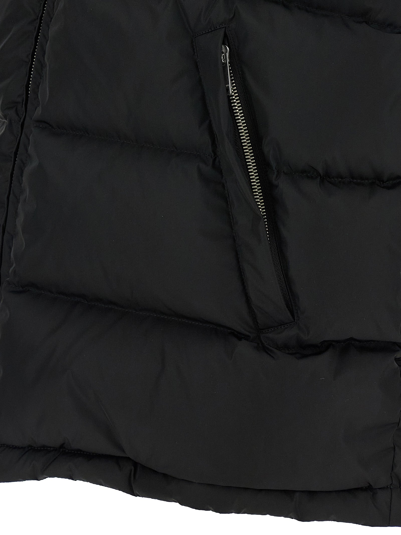Valentino Garavani Schwarze ärmellose Jacke aus Polyamid