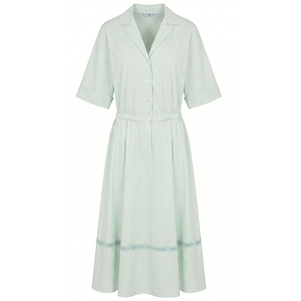 Malo Grünes Baumwollkleid für Damen