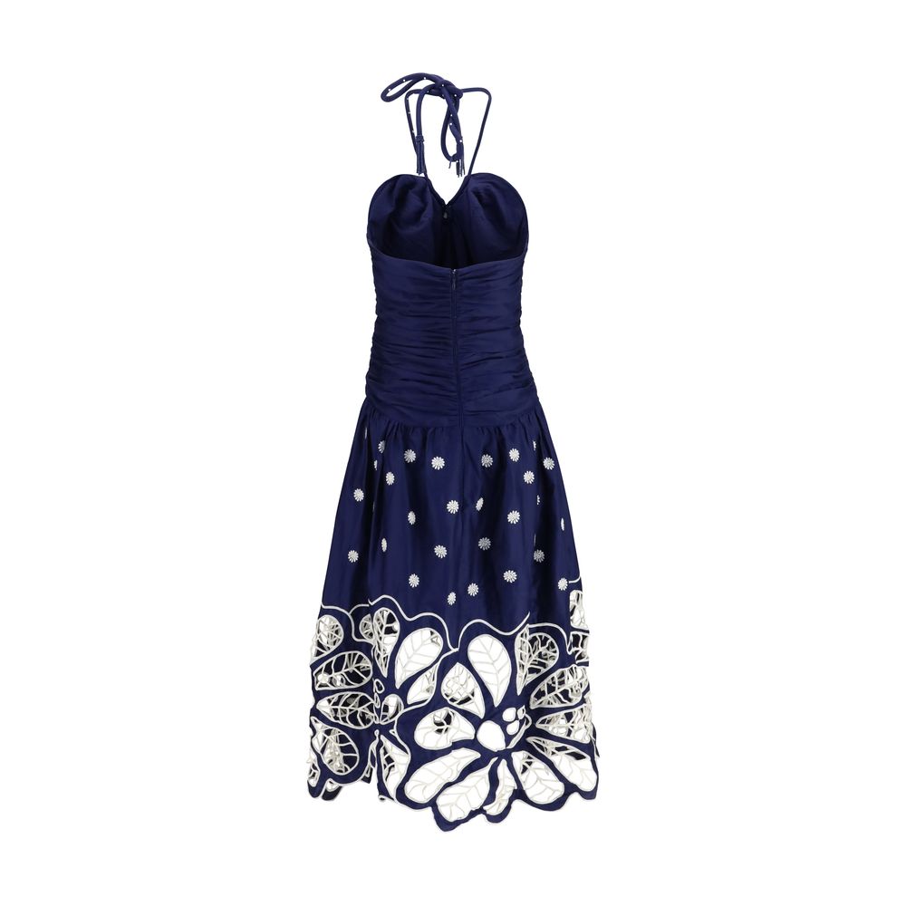 FARM RIO Blaues Baumwoll-Freizeitkleid