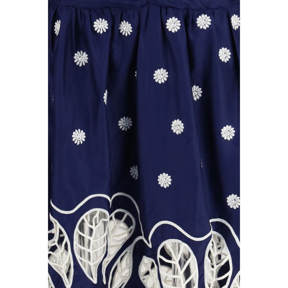FARM RIO Blaues Baumwoll-Freizeitkleid