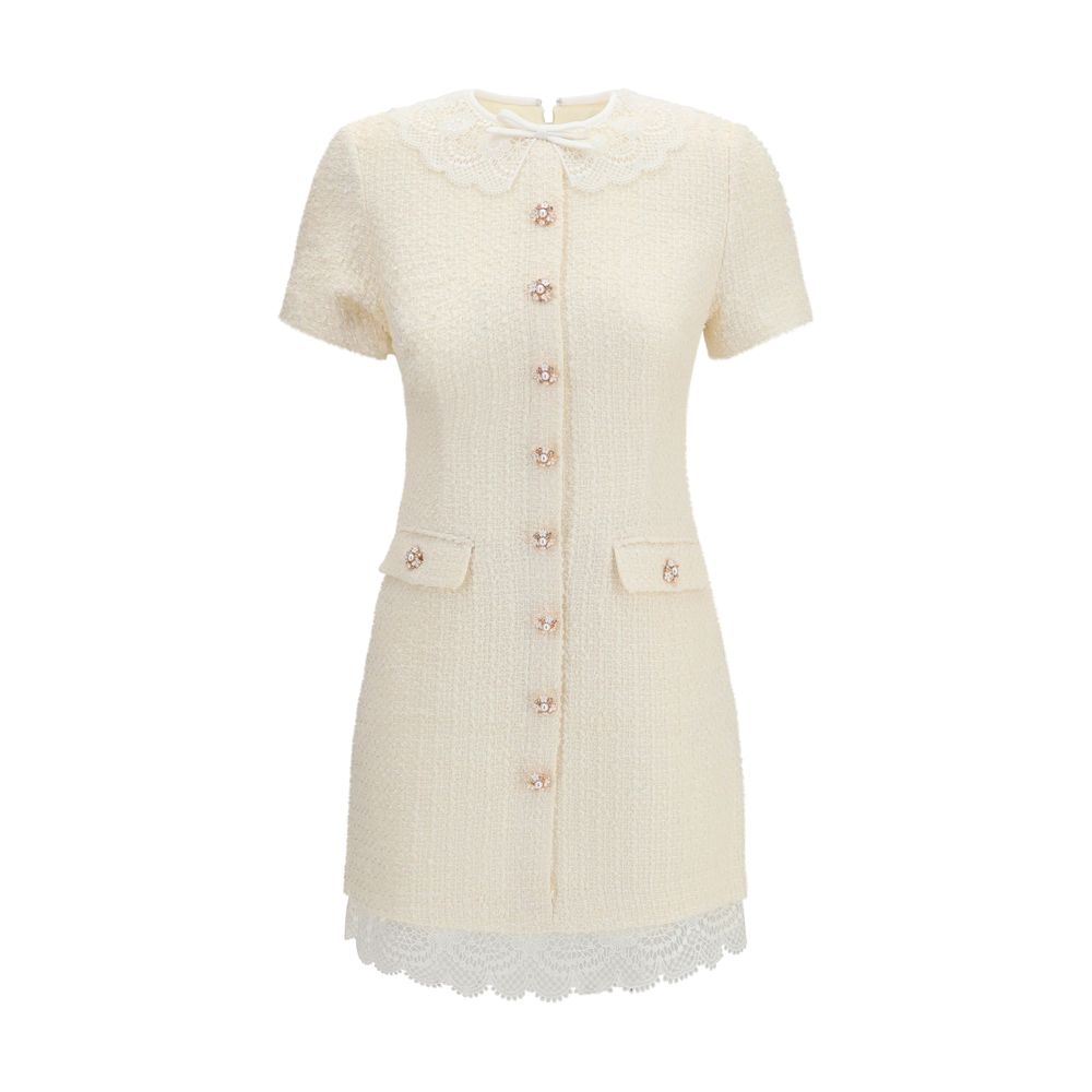 Self-Portrait Beiges Polyester Freizeitkleid