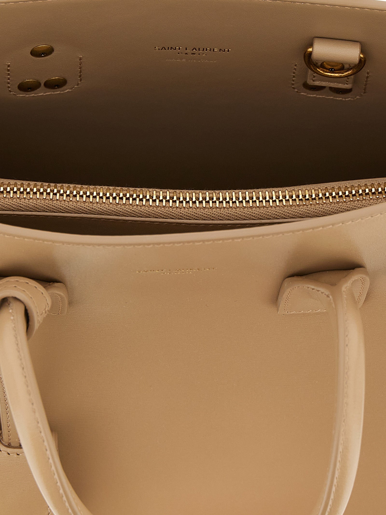 Saint Laurent Beige Kalbsleder Handtasche