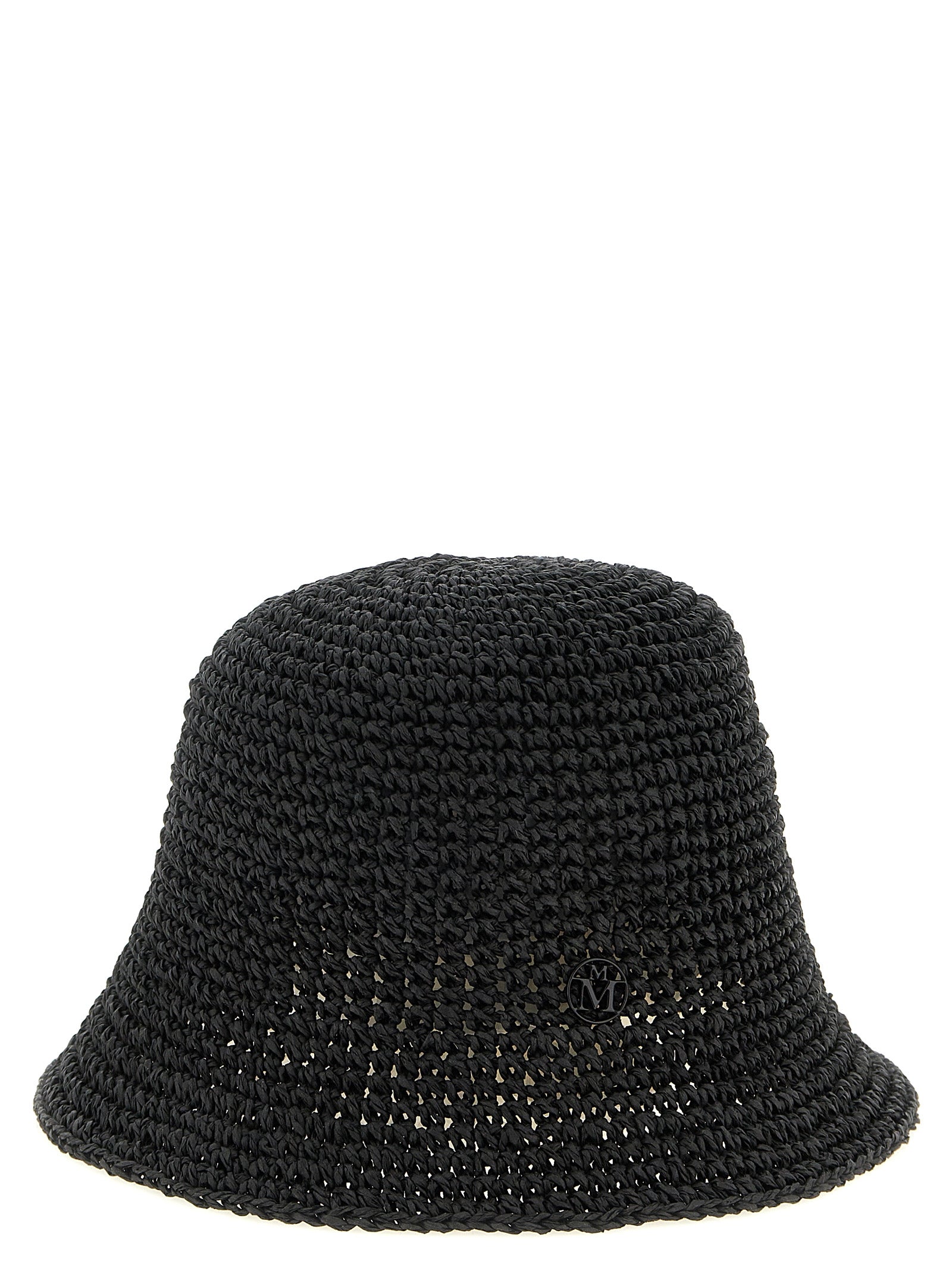 Maison Michel Schwarzer Papier-Bucket-Hat