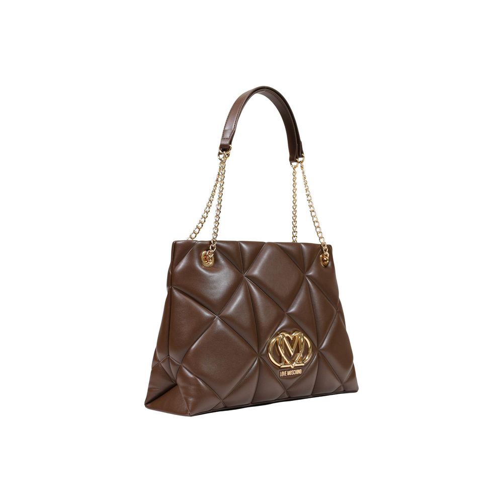 Love Moschino Braune Handtasche aus Polyethylen