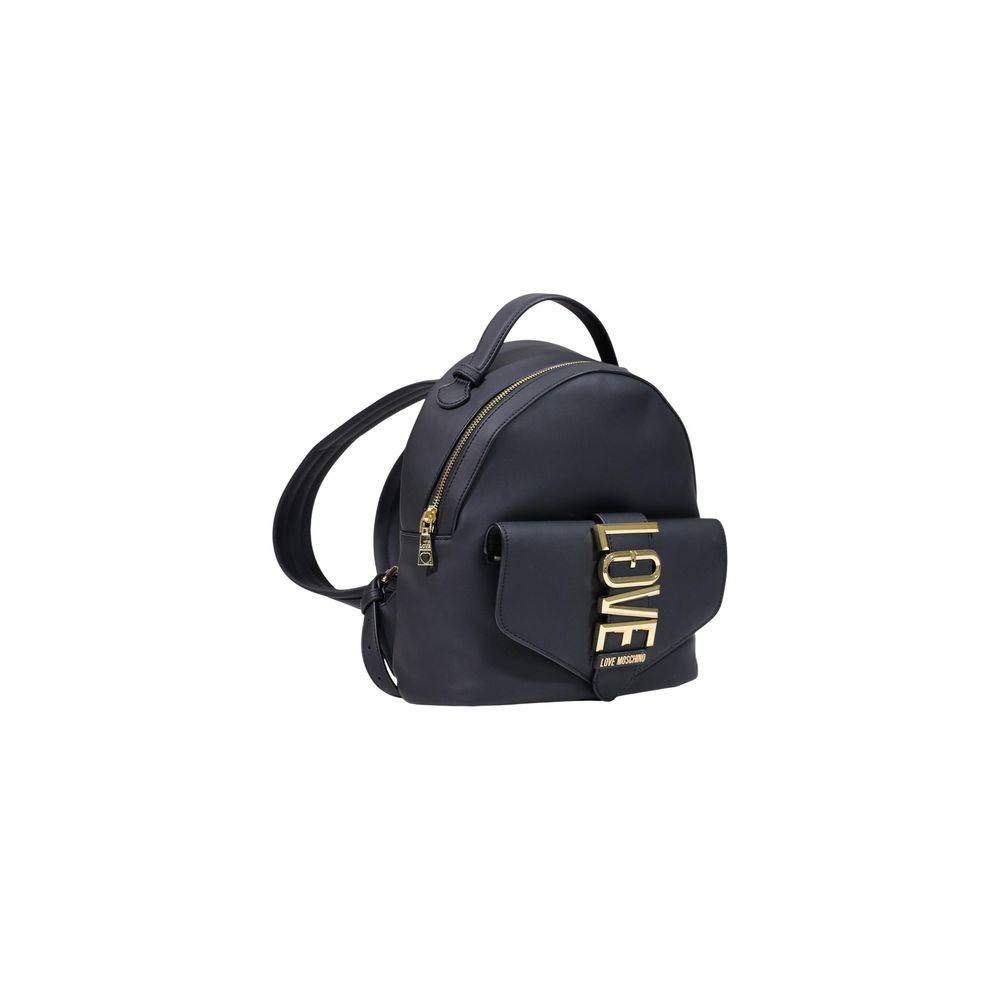 Love Moschino Schwarzer Rucksack aus Polyethylen
