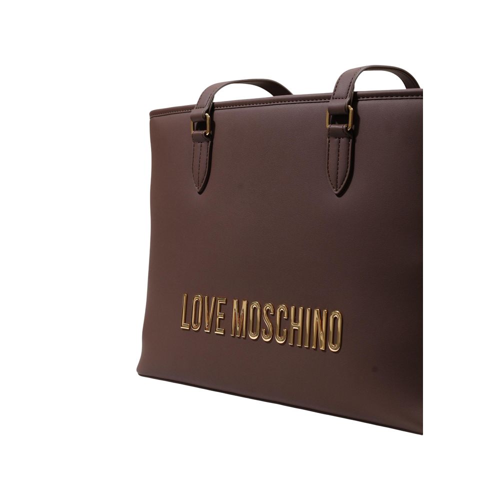 Love Moschino Braune Handtasche aus Polyethylen