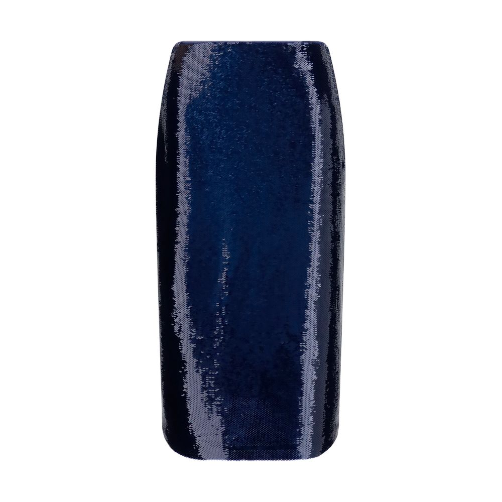 Tom Ford Blaue Seiden-Midirock