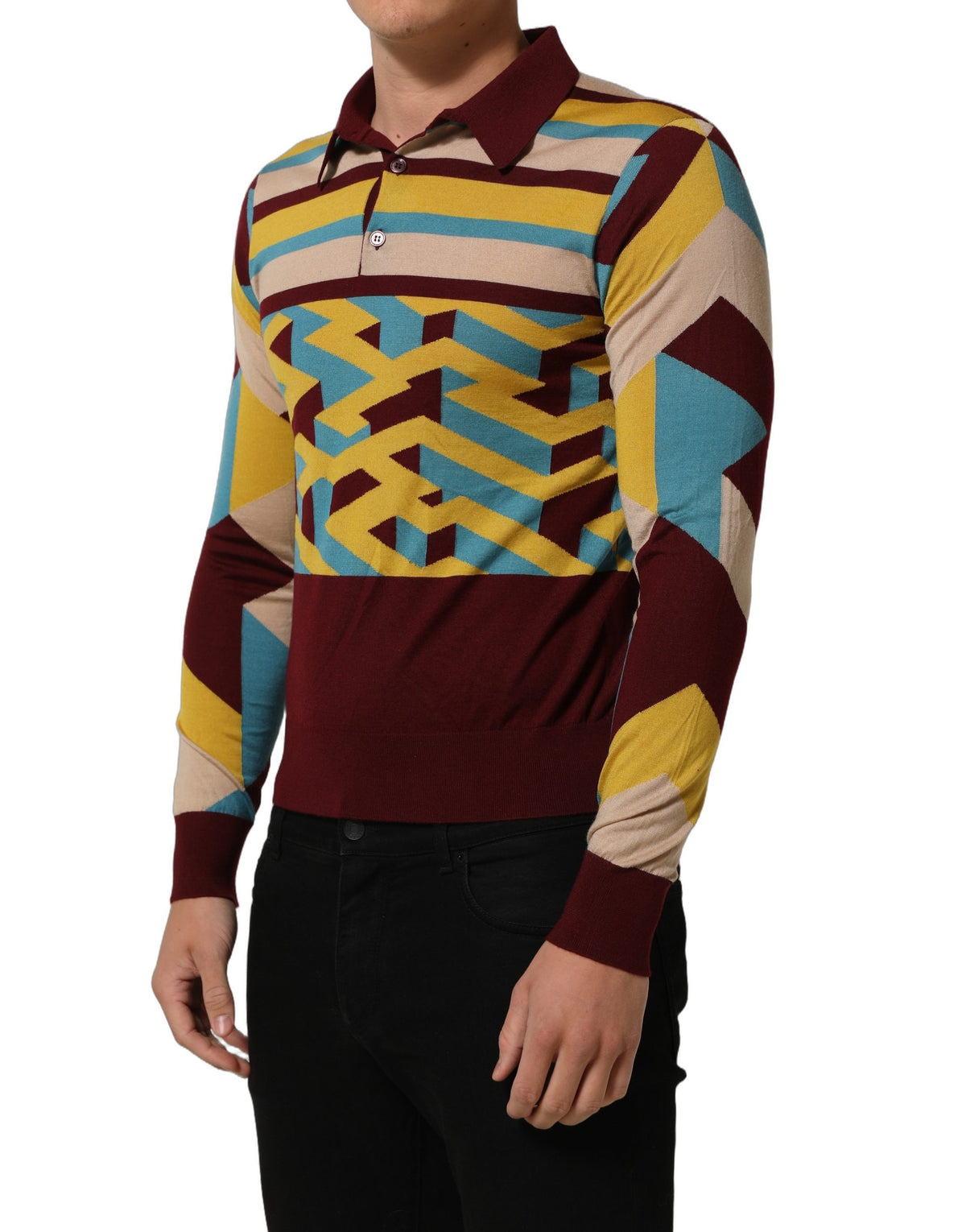 Dolce & Gabbana Mehrfarbiger Pullover aus Kaschmirstrick