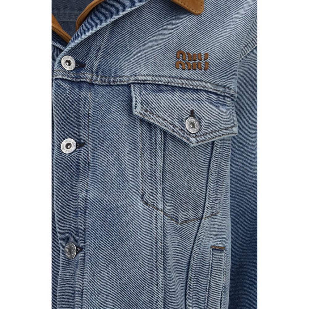 Miu Miu Blaue Jeansjacke aus Baumwolle
