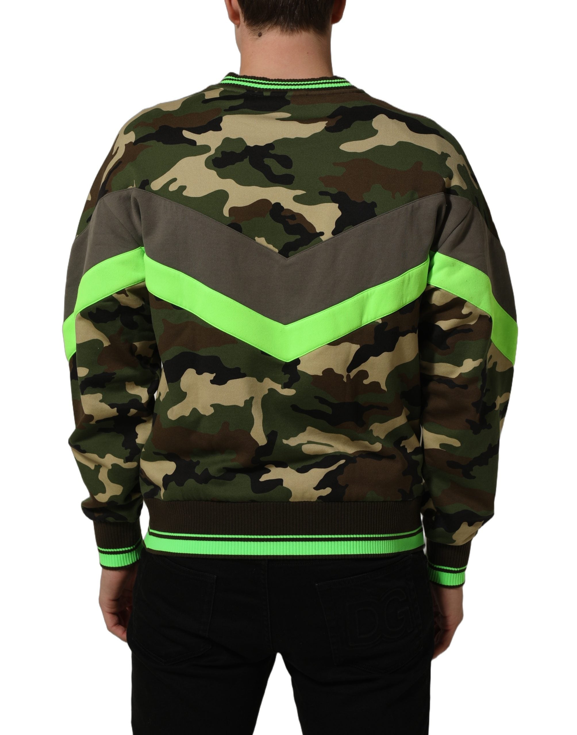 Dolce & Gabbana Mehrfarbiger Camouflage-Pullover für Herren