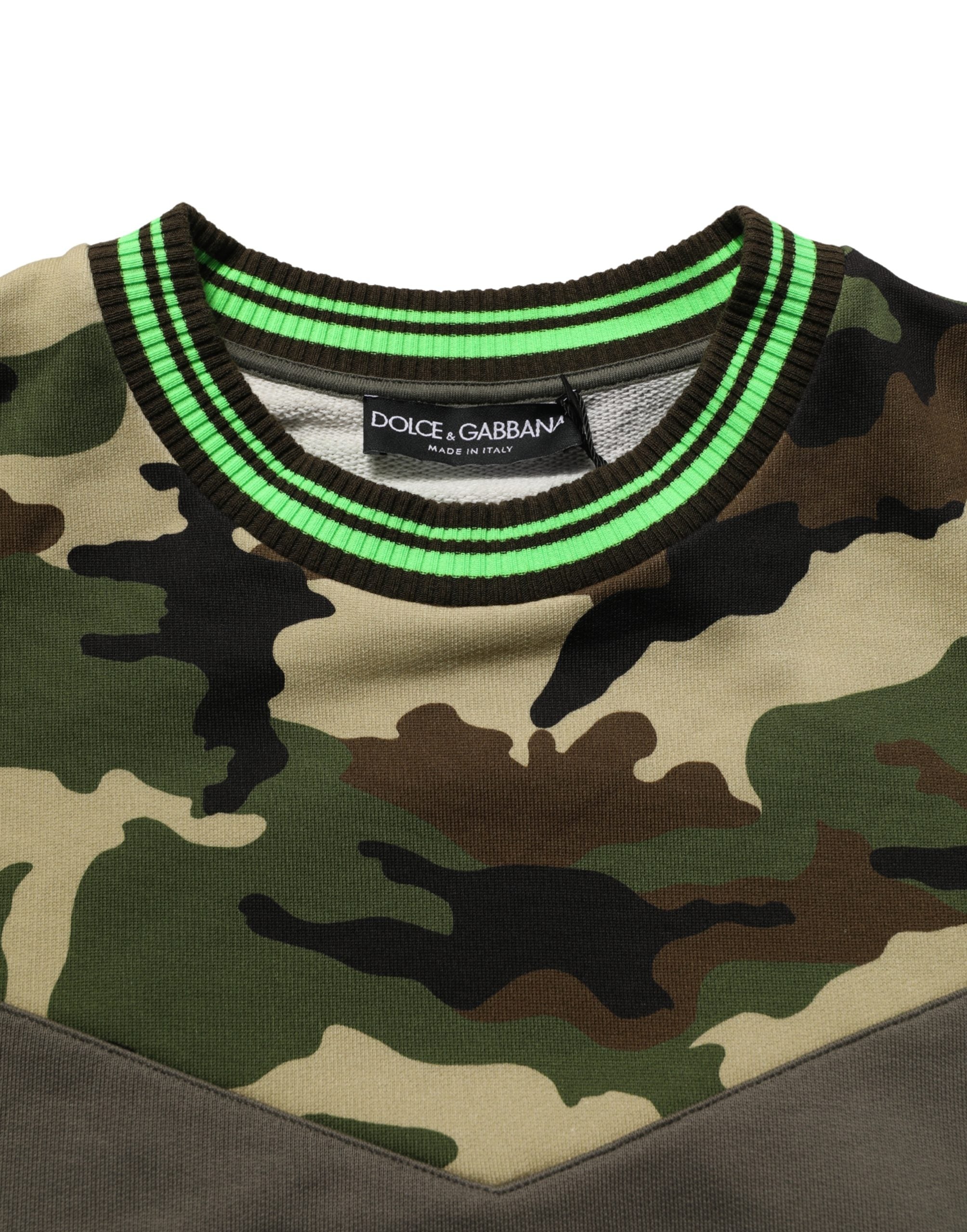 Dolce & Gabbana Mehrfarbiger Camouflage-Pullover für Herren
