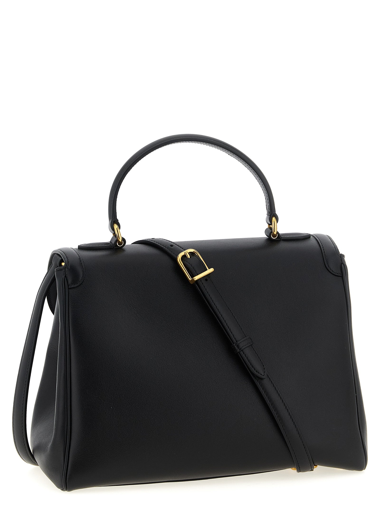 Valentino Garavani Schwarze Kalbsleder-Handtasche