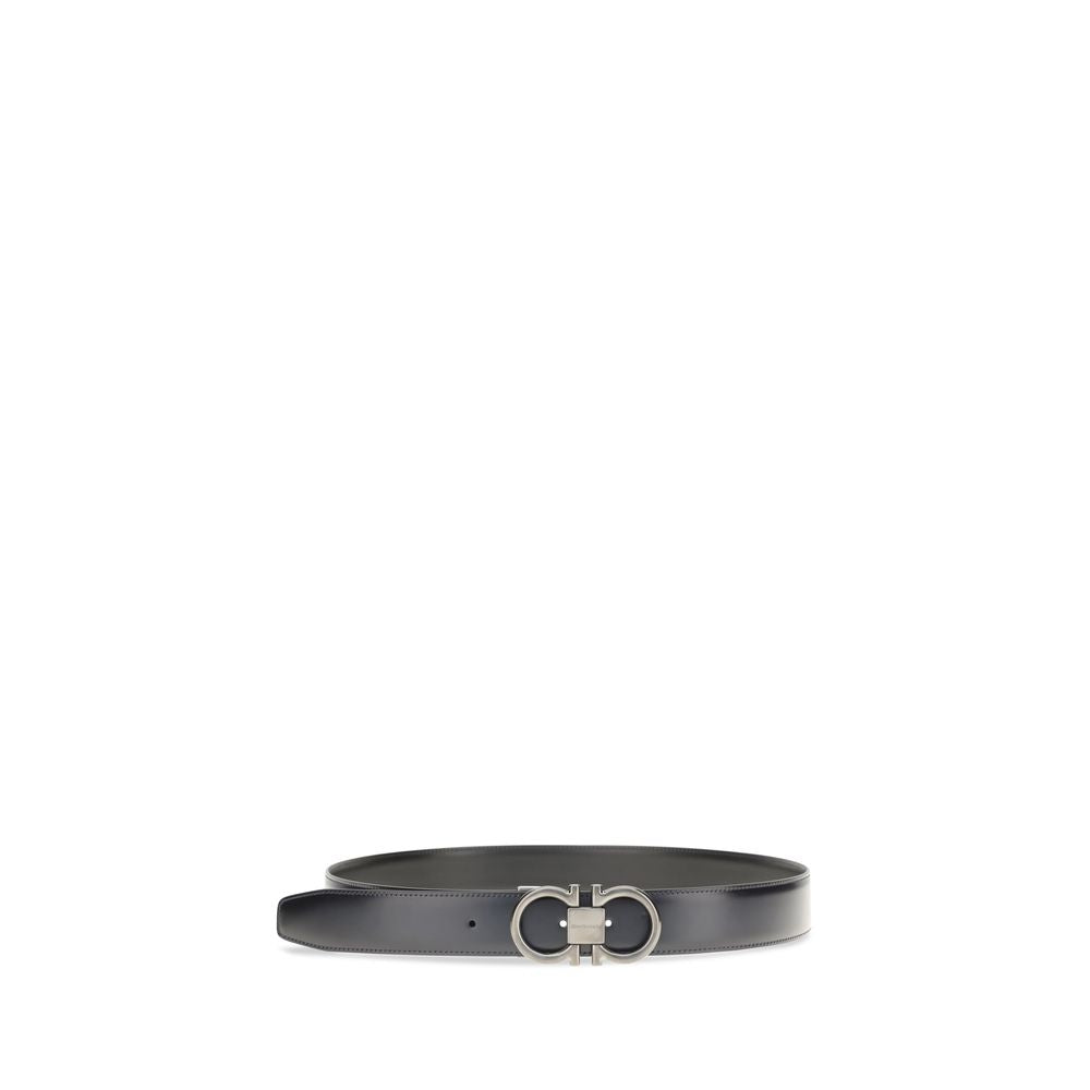 Ferragamo Blauer Kalbsleder Bos Taurus Regular Gürtel
