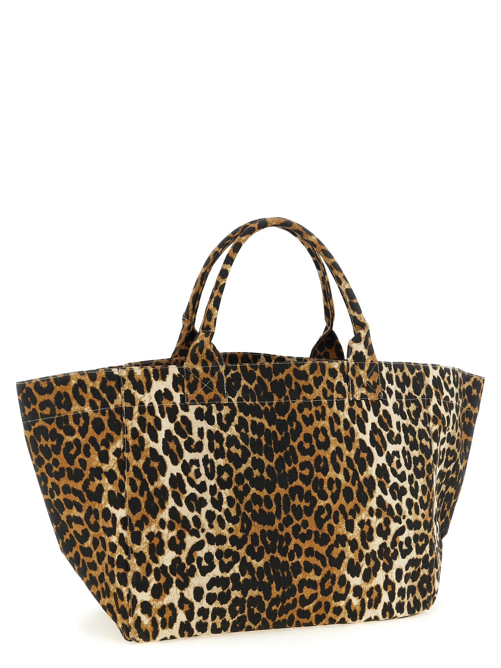 Ganni Braune Tote Bag aus recycelter Baumwolle