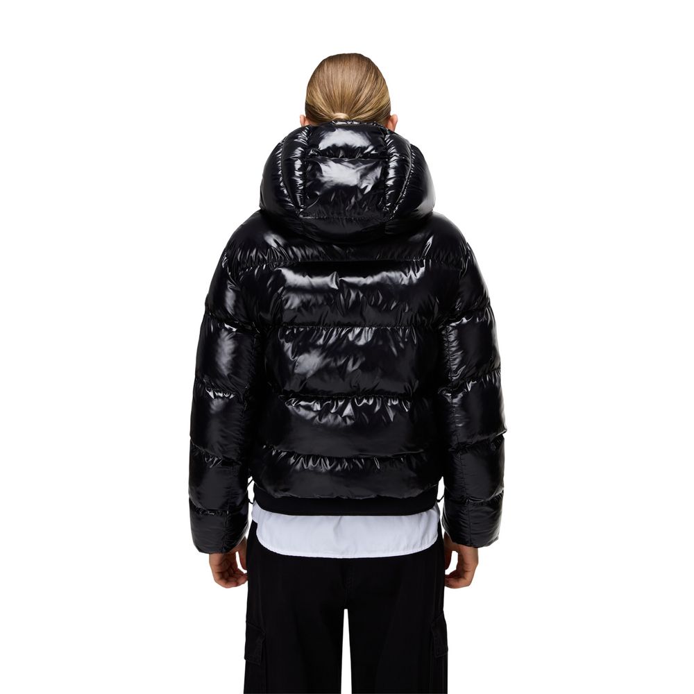 Napapijri Schwarze Steppjacke aus recyceltem Polyester, durchgehend