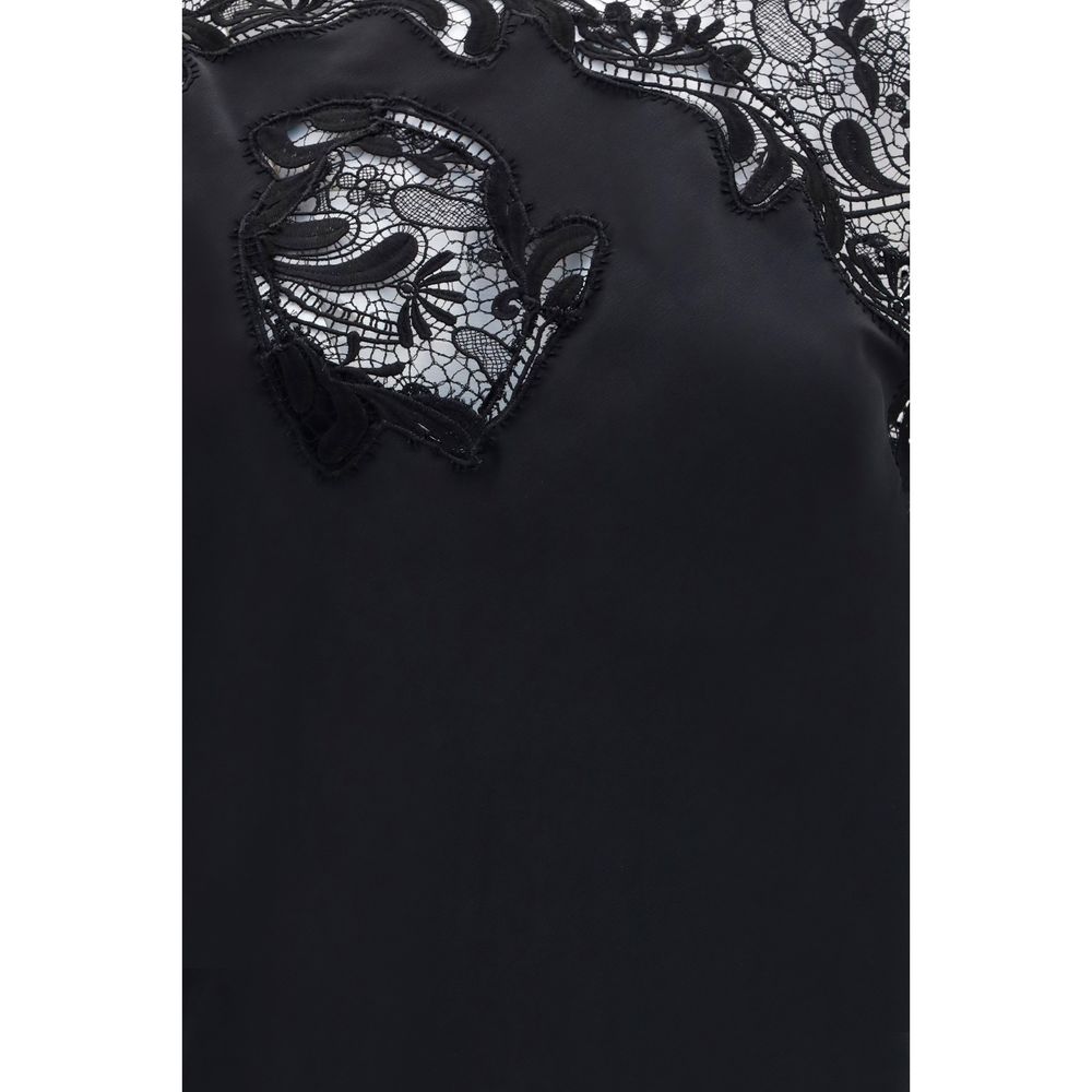 Ferragamo Schwarzes Seiden-Cocktailkleid