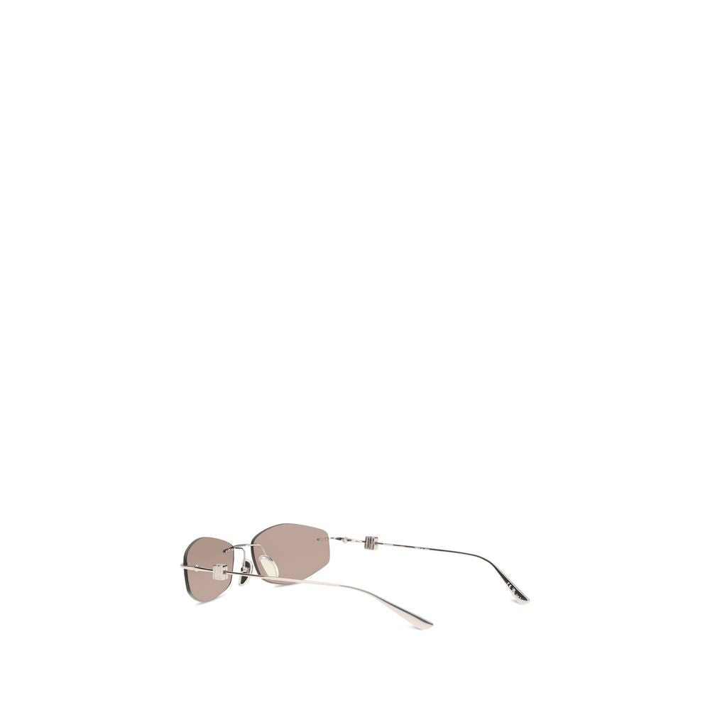 Balenciaga Sonnenbrille aus silbernem Metall