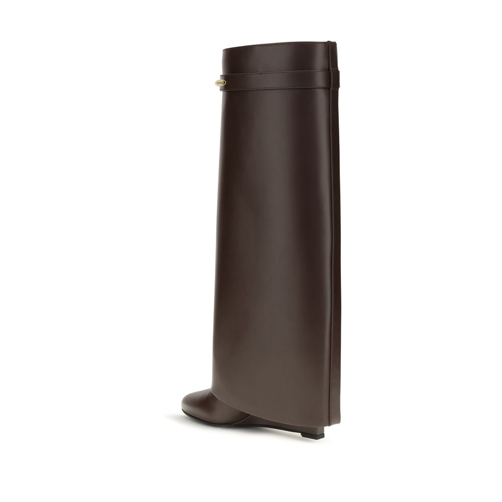 Givenchy Braune Kalbsleder Bos Taurus High Heel Stiefel