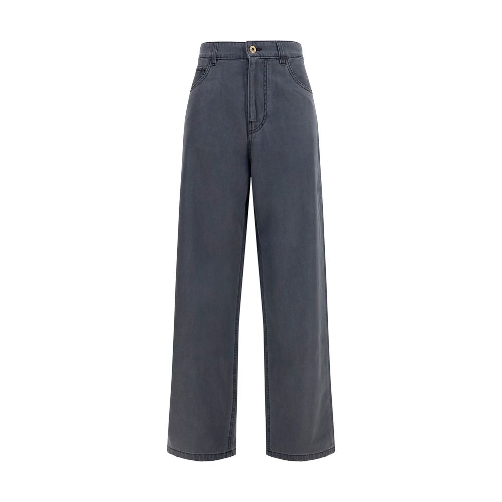 Miu Miu Schwarze Baumwoll-Jeans mit geradem Bein