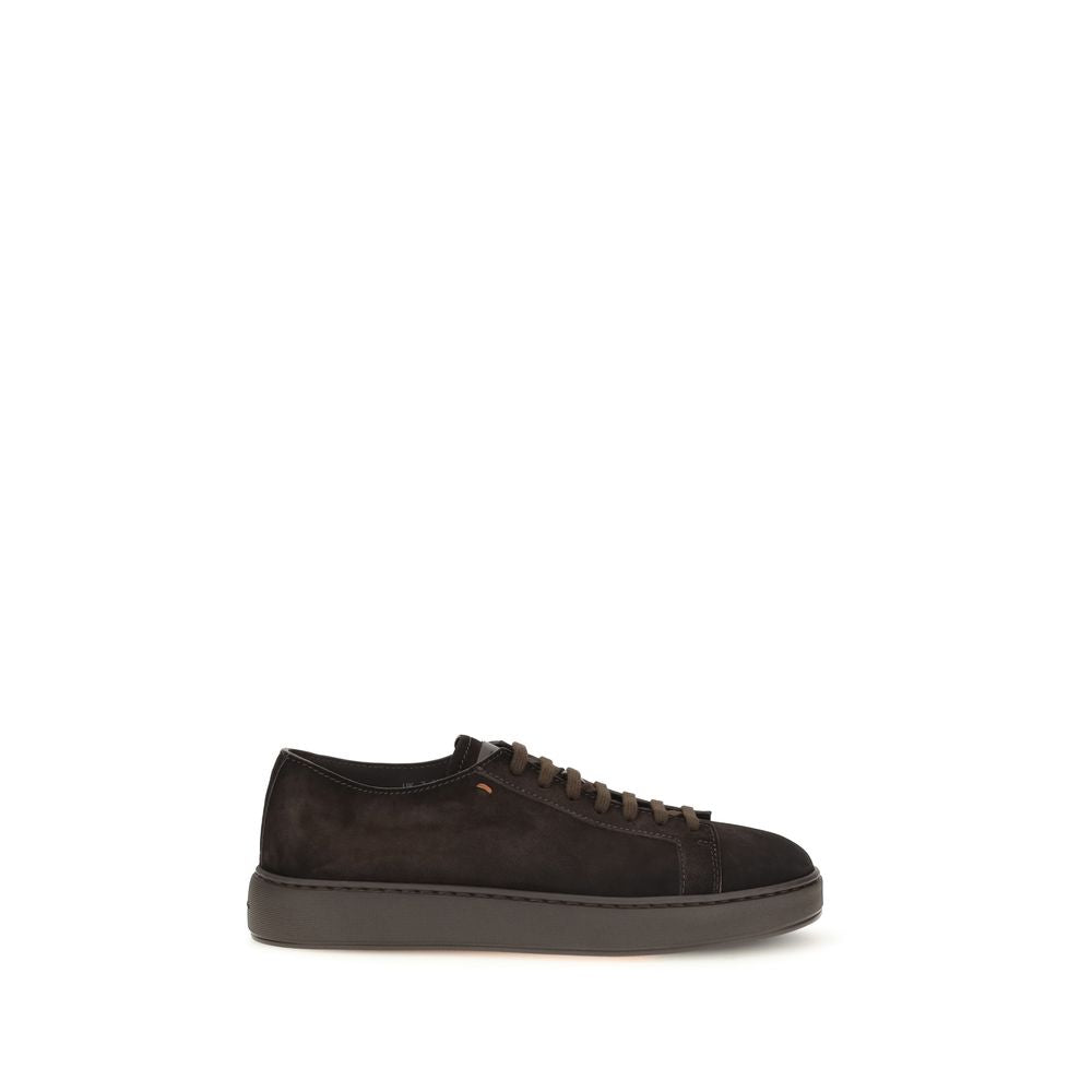 Santoni Braune Kalbsleder Bos Taurus Sneaker