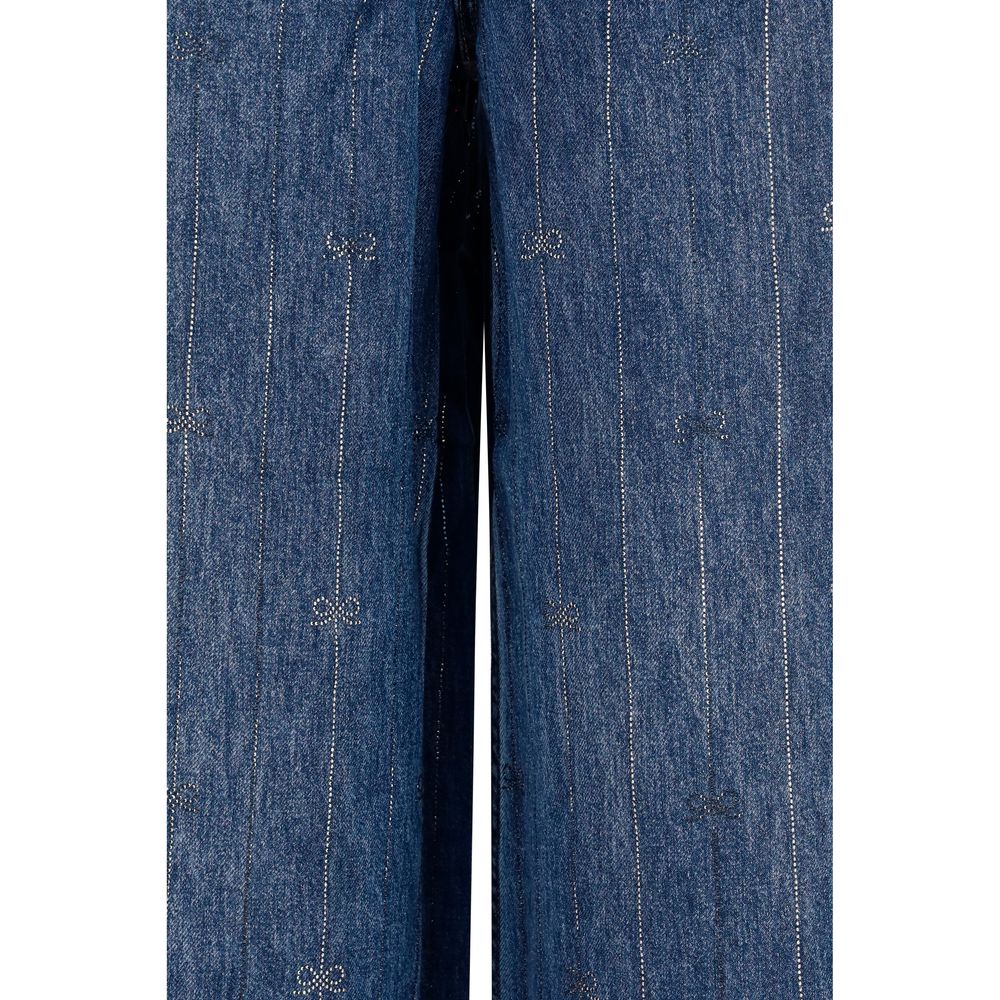 Self-Portrait Blaue Lyocell Jeans Denim
