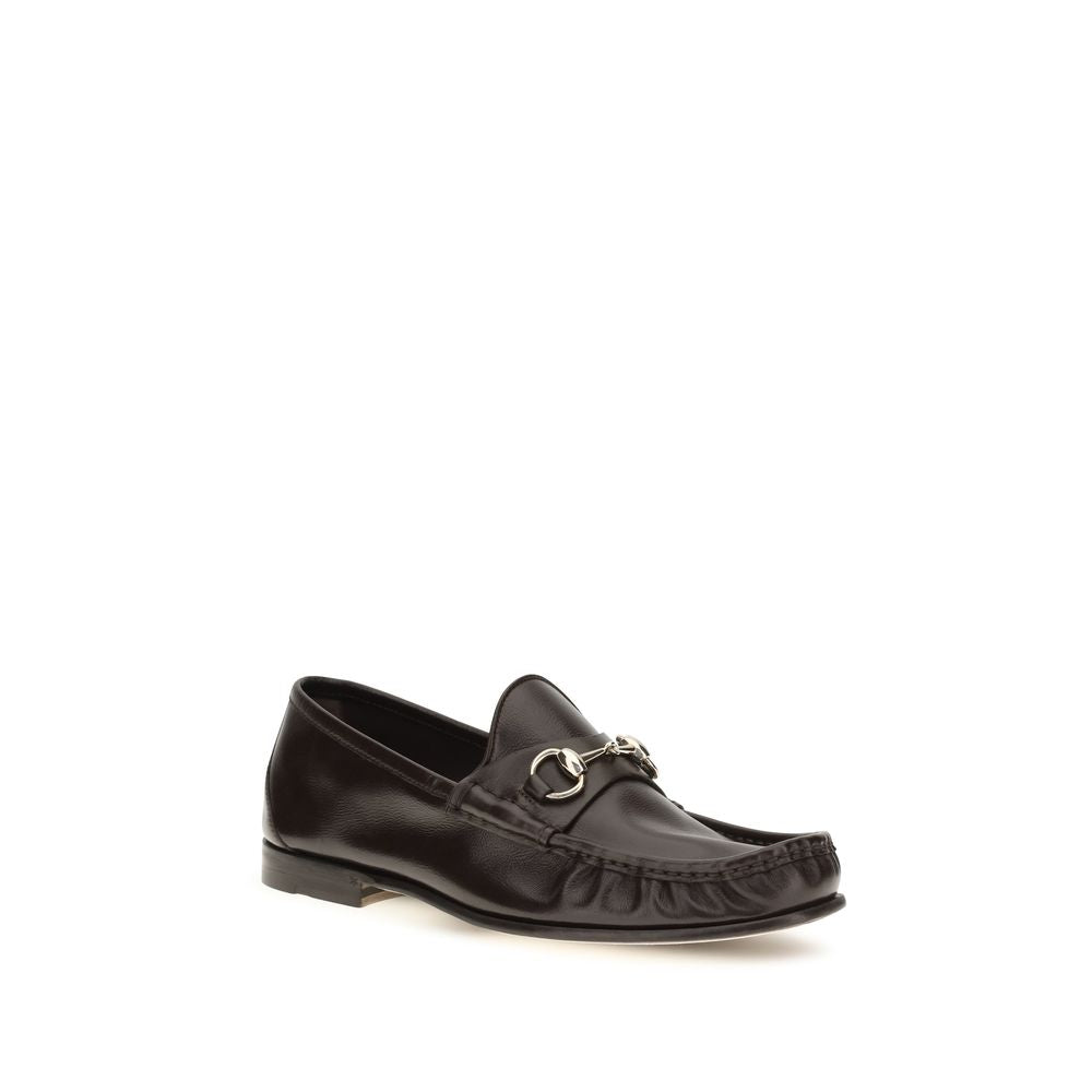 Gucci Braune Kalbsleder Bos Taurus Loafer zum Hineinschlüpfen
