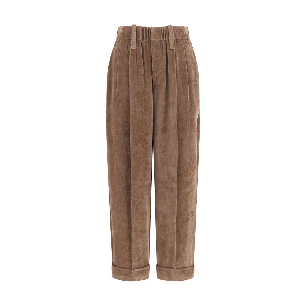 Brunello Cucinelli Braune Viskose-Freizeithose