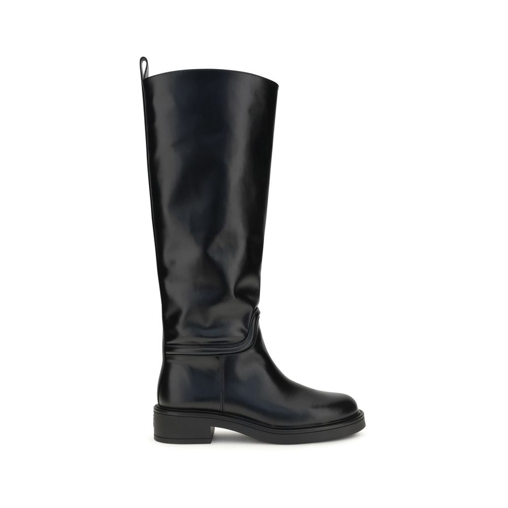 Stuart Weitzman Schwarze Bos Taurus Kalbsleder Chelsea Boots