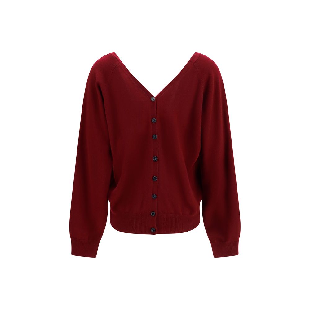 Lisa Yang Kaschmir-Strickjacke in Bordeaux