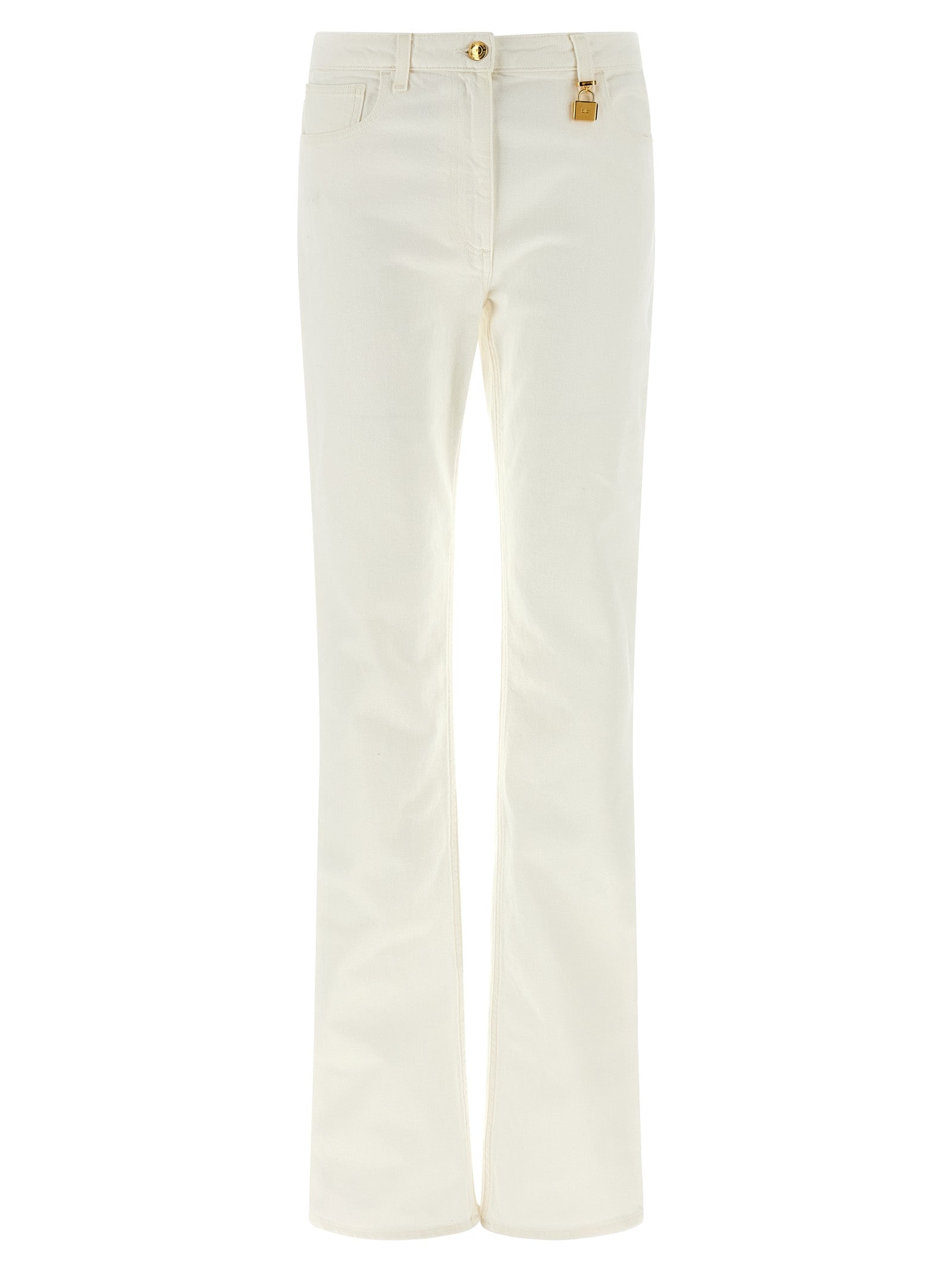 Elisabetta Franchi Weiße Baumwoll-Jeans Denim