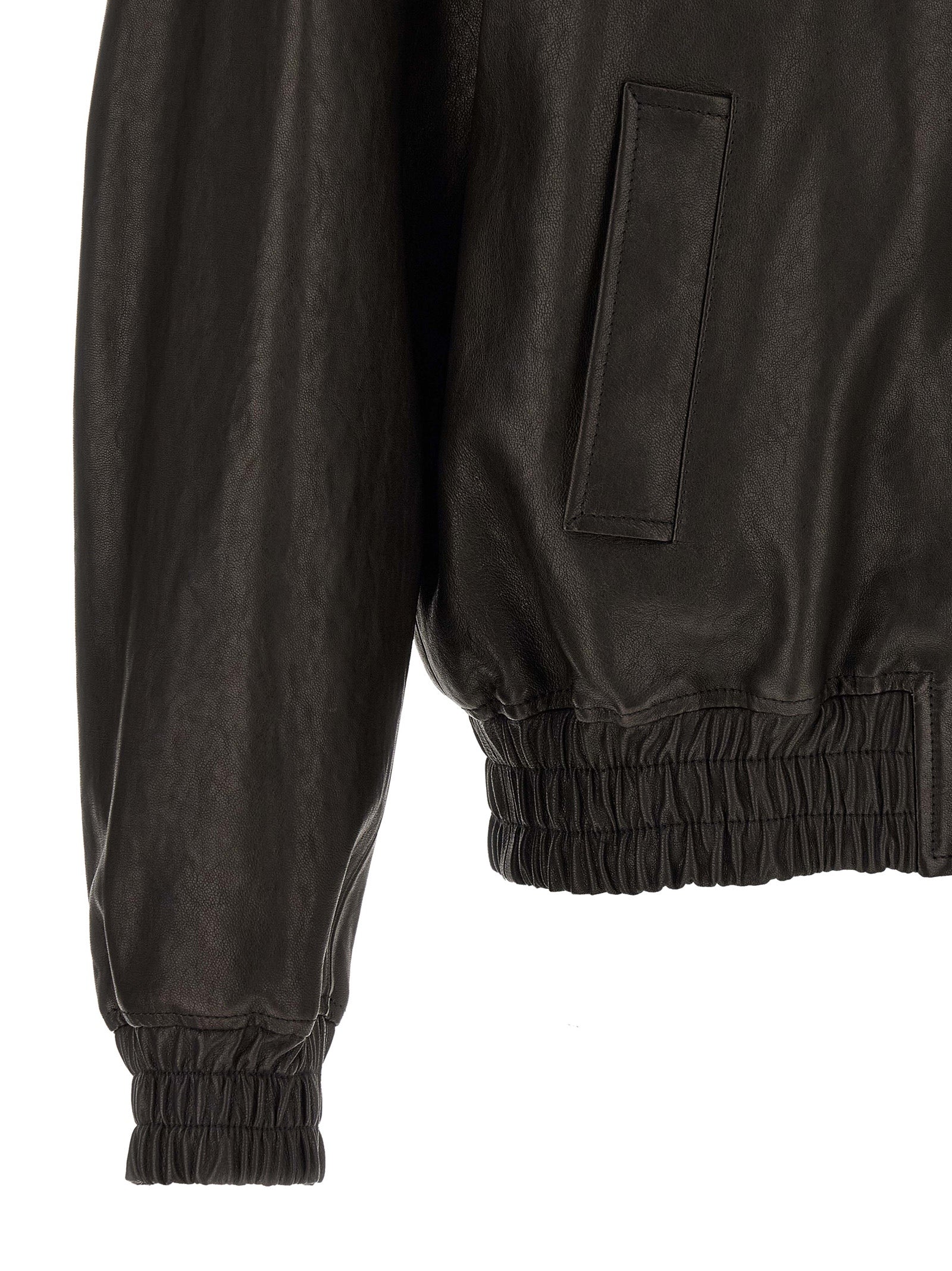 Valentino Garavani Schwarze Lederjacke aus Kalbsleder
