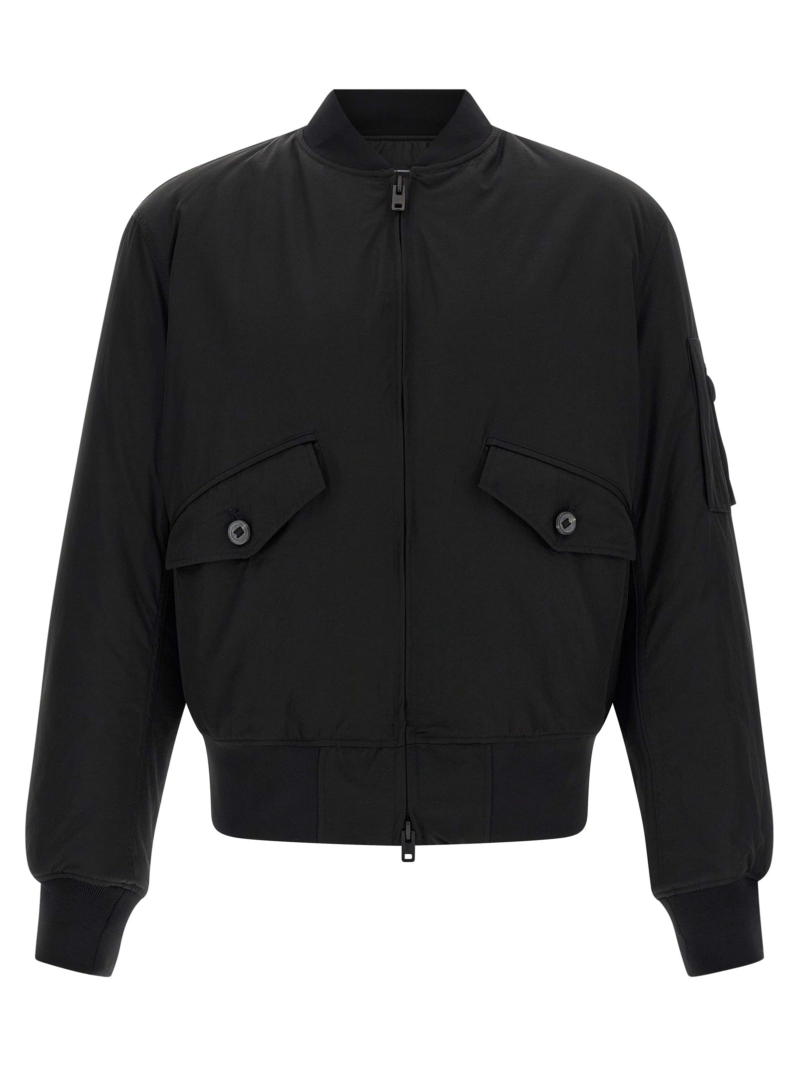Y-3 Schwarzer Bomber aus Polyamid