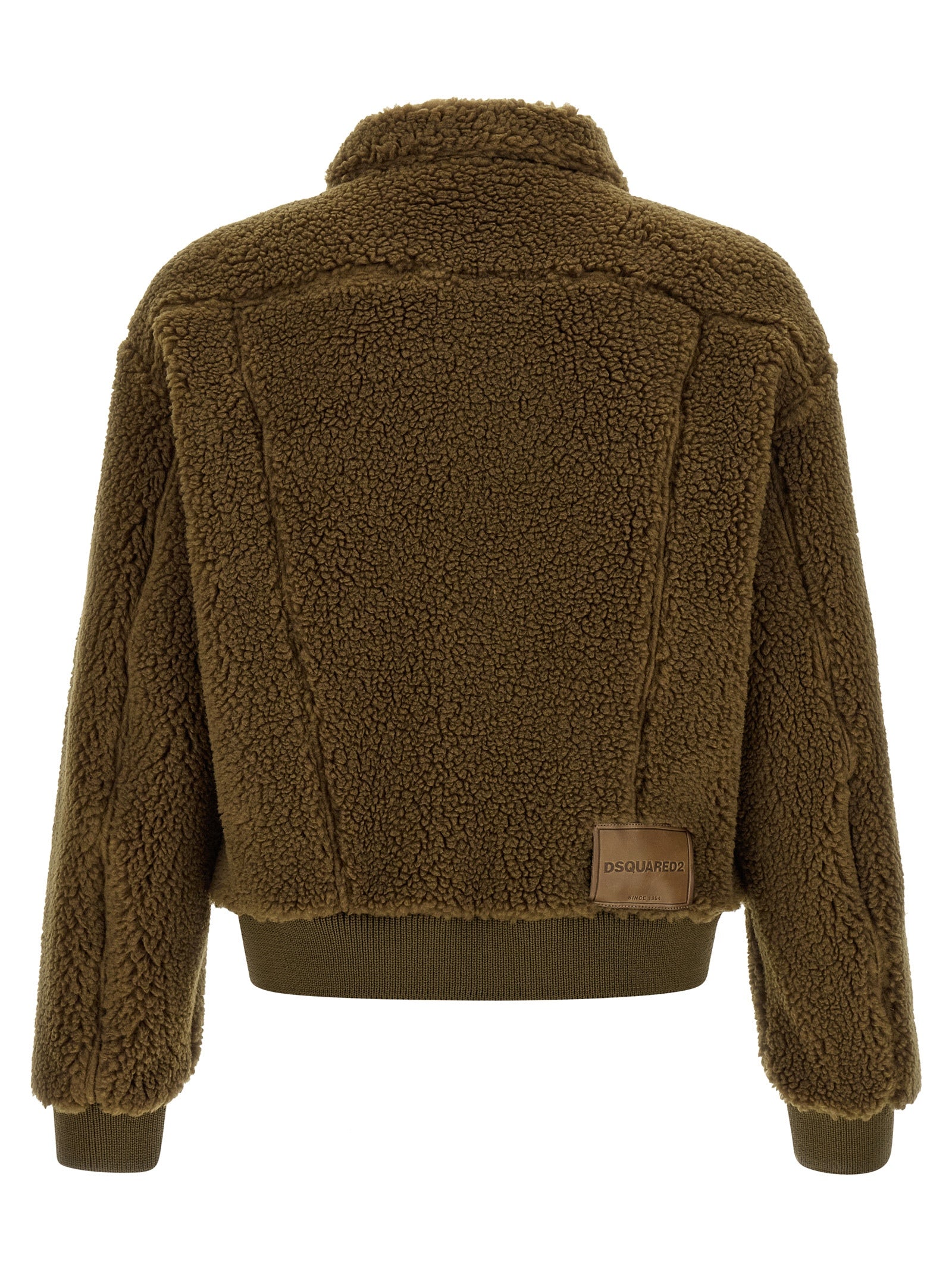 Dsquared² Braune Polyester-Jacke in voller Länge