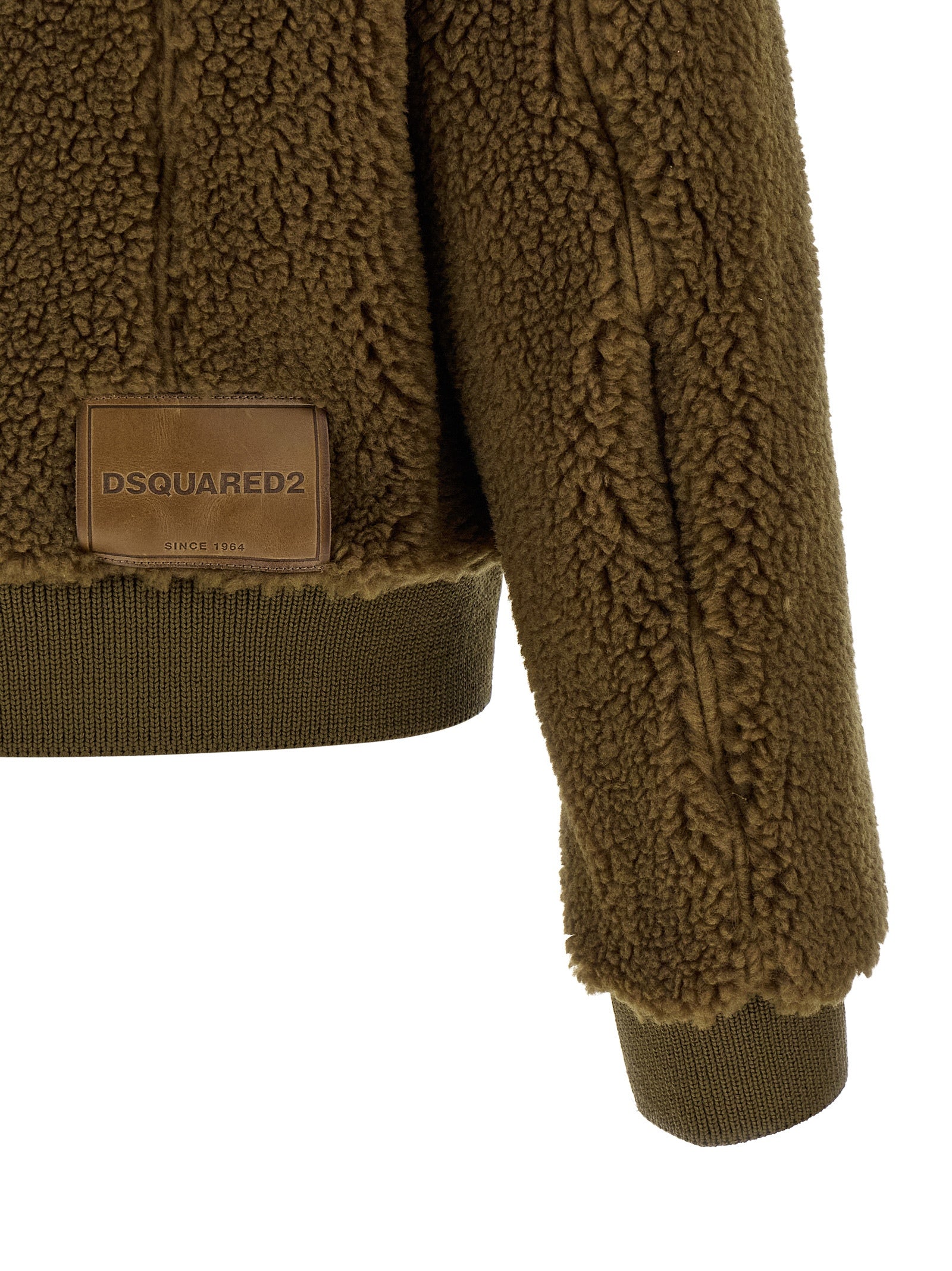 Dsquared² Braune Polyester-Jacke in voller Länge