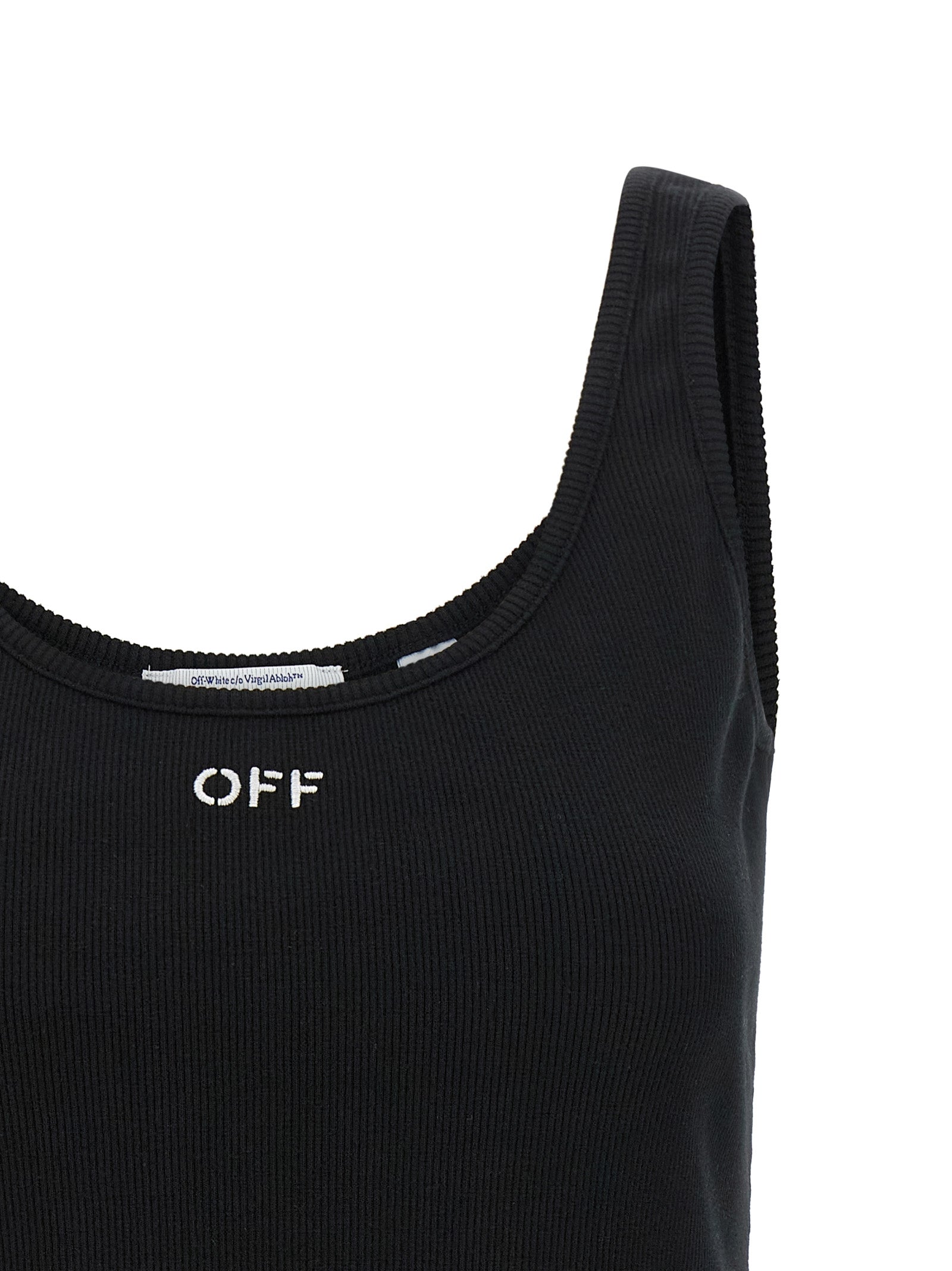 Off-White Schwarze Baumwoll-Tanktops