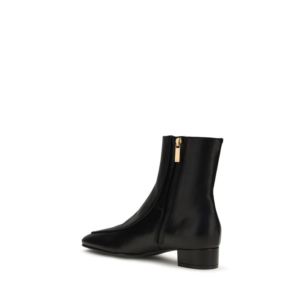 Herbert Levine Schwarze Ankle Boots aus Kalbsleder Bos Taurus