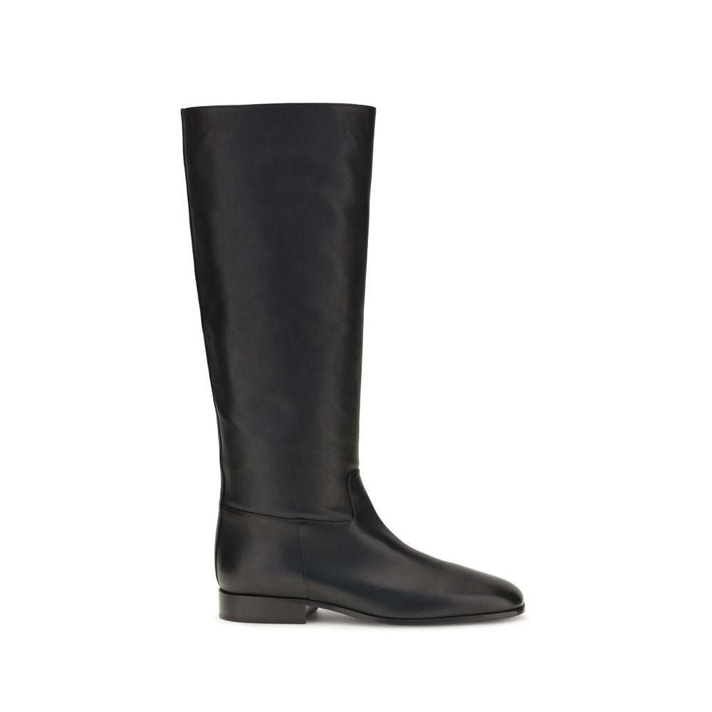 Herbert Levine Schwarze Ankle Boots aus Kalbsleder Bos Taurus