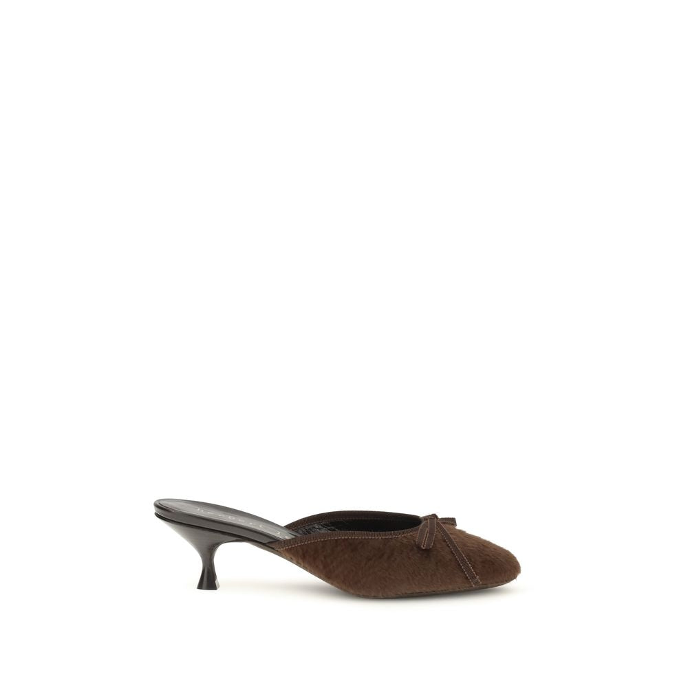 Herbert Levine Braune Kalbsleder Bos Taurus Stiletto-Sandalen