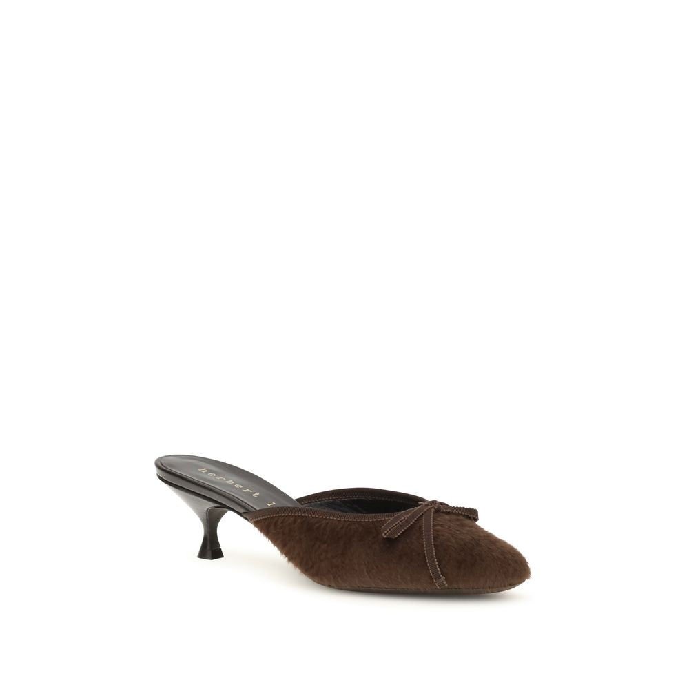 Herbert Levine Braune Kalbsleder Bos Taurus Stiletto-Sandalen