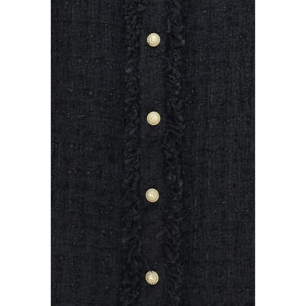 Balmain Schwarzes Polyamid-Hemd