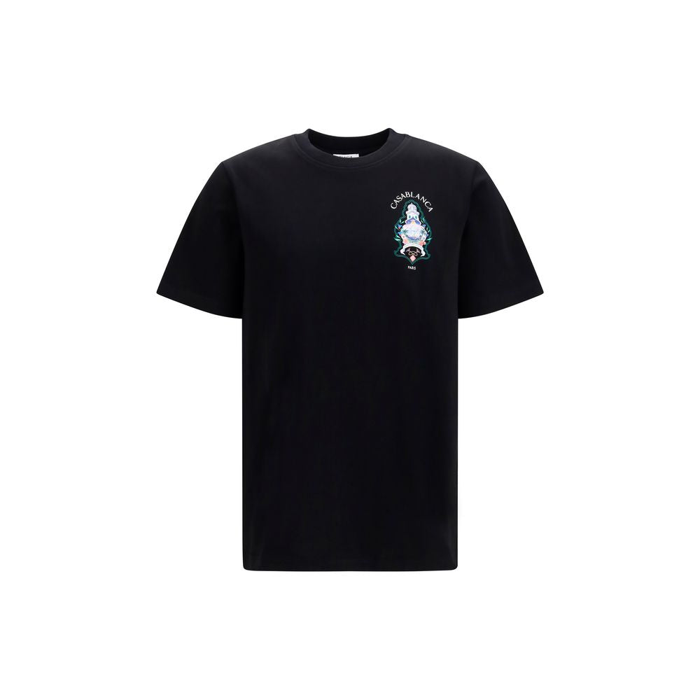 Casablanca Schwarzes Baumwoll-T-Shirt