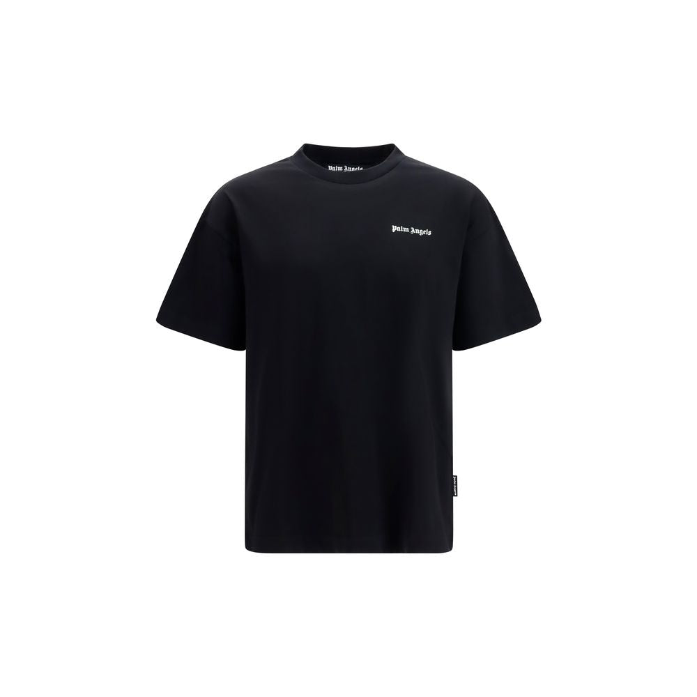 Palm Angels Schwarzes Baumwoll-T-Shirt