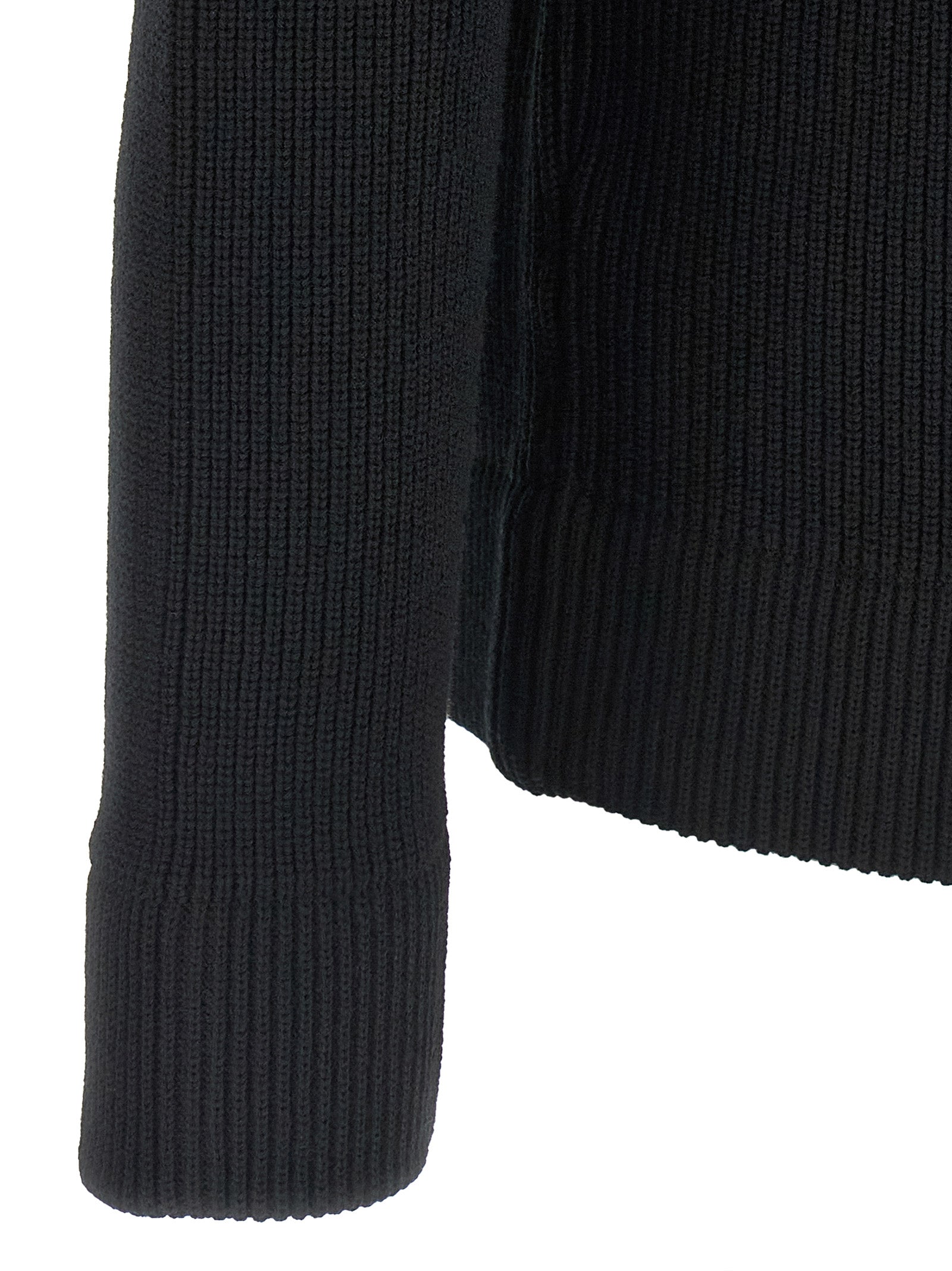 Maison Margiela Schwarzer Baumwollcardigan