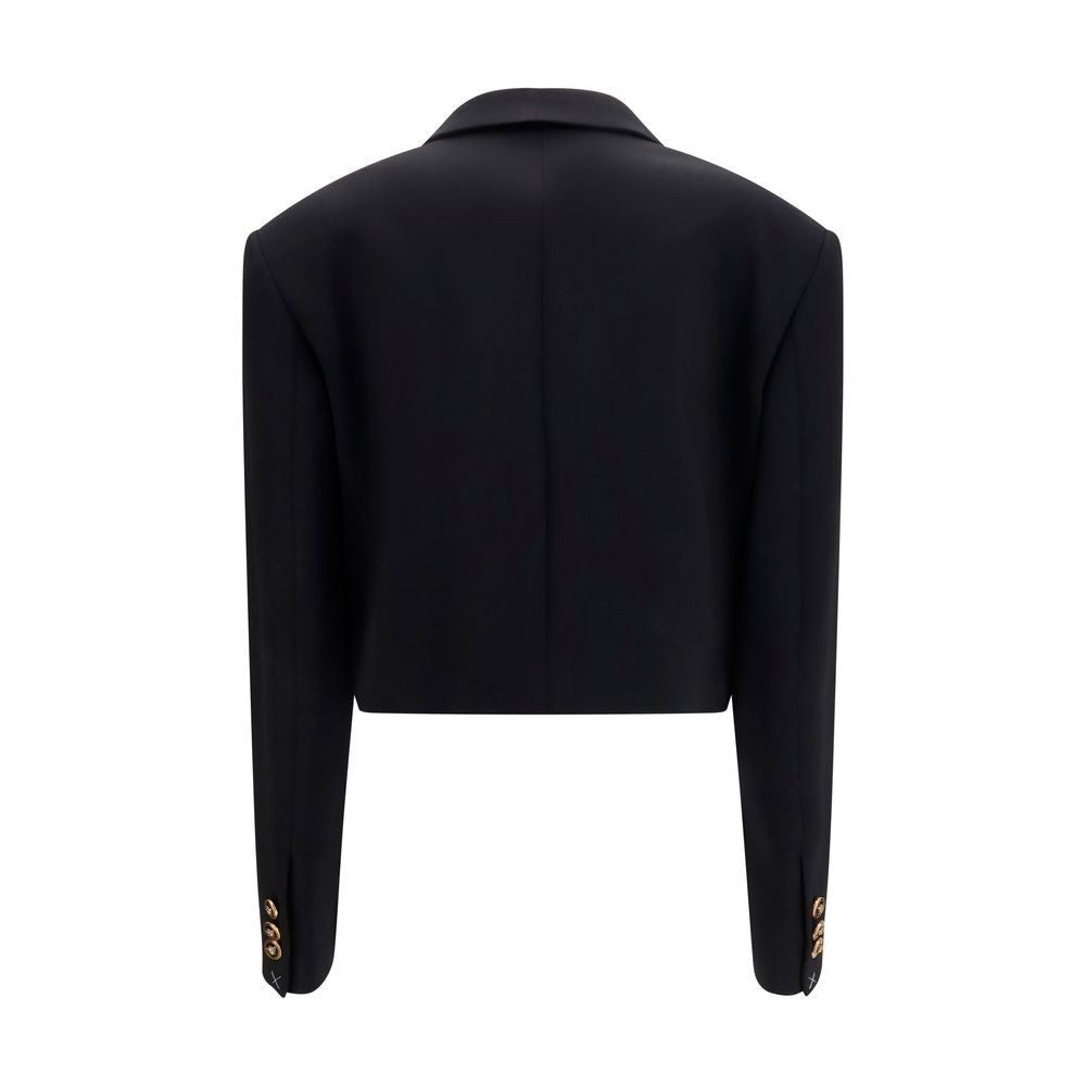 Versace Schwarzer Oves Aries Wollblazer